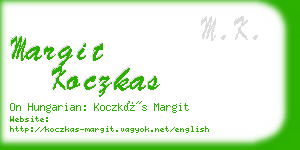 margit koczkas business card